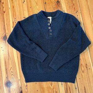 Vintage Redhead Henley Chunky Knit Men’s Sweater XL Blue Fisherman